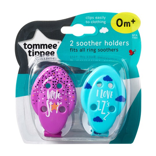 Tommee Tippee Closer to Nature Soother Holders x 2 (TealPink) image number 2